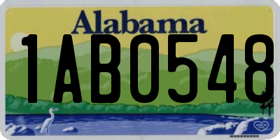 AL license plate 1AB0548