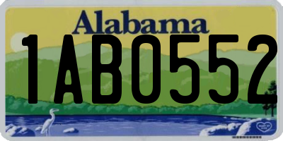 AL license plate 1AB0552