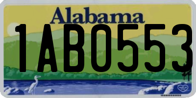 AL license plate 1AB0553