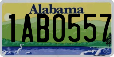 AL license plate 1AB0557