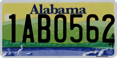 AL license plate 1AB0562