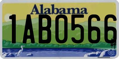 AL license plate 1AB0566