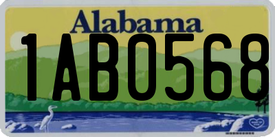 AL license plate 1AB0568