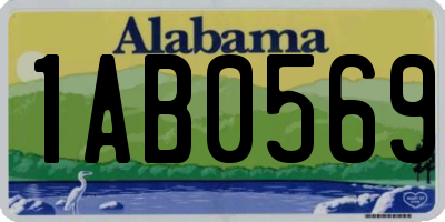 AL license plate 1AB0569