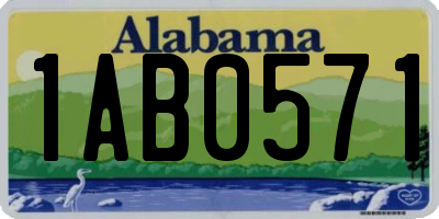 AL license plate 1AB0571
