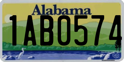 AL license plate 1AB0574