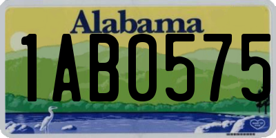 AL license plate 1AB0575