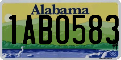 AL license plate 1AB0583