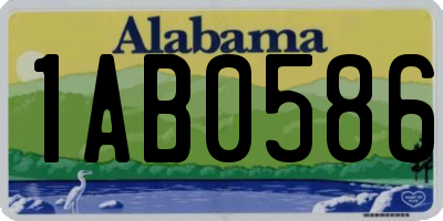 AL license plate 1AB0586