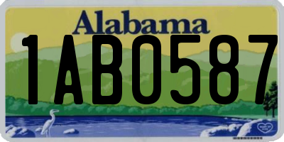 AL license plate 1AB0587