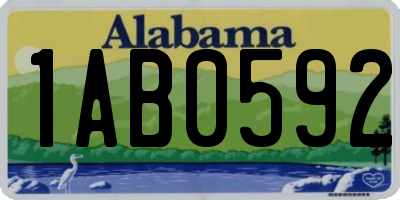 AL license plate 1AB0592