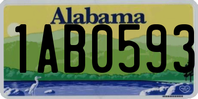 AL license plate 1AB0593