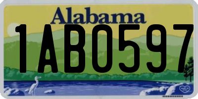 AL license plate 1AB0597