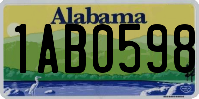AL license plate 1AB0598