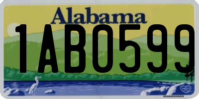 AL license plate 1AB0599