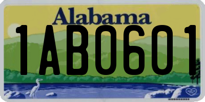 AL license plate 1AB0601