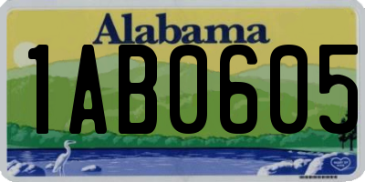 AL license plate 1AB0605