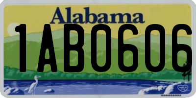 AL license plate 1AB0606