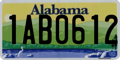 AL license plate 1AB0612
