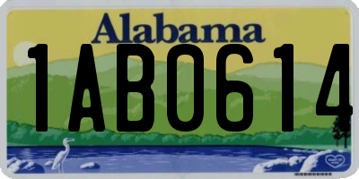 AL license plate 1AB0614