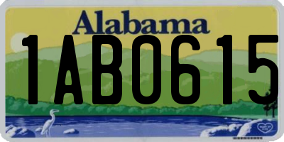 AL license plate 1AB0615