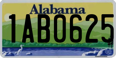 AL license plate 1AB0625
