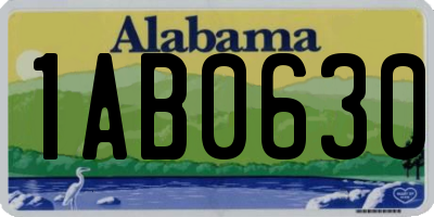 AL license plate 1AB0630