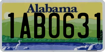 AL license plate 1AB0631