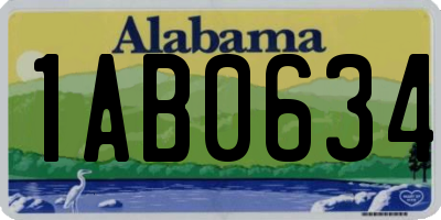 AL license plate 1AB0634