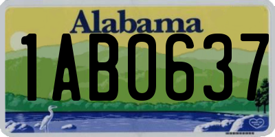 AL license plate 1AB0637