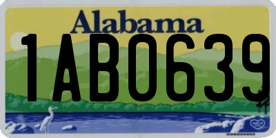 AL license plate 1AB0639