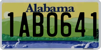 AL license plate 1AB0641