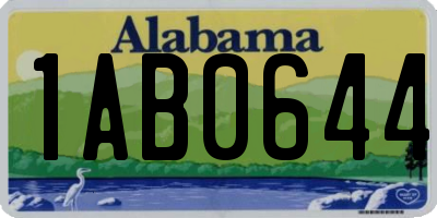 AL license plate 1AB0644