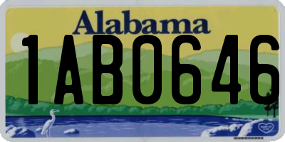 AL license plate 1AB0646