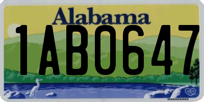 AL license plate 1AB0647