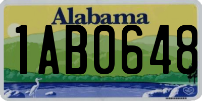 AL license plate 1AB0648