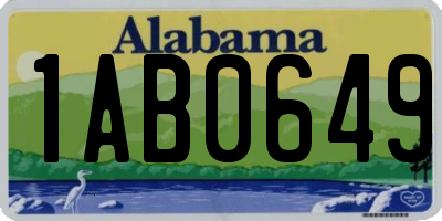 AL license plate 1AB0649