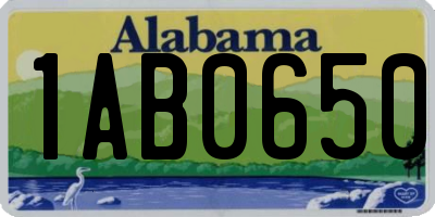 AL license plate 1AB0650