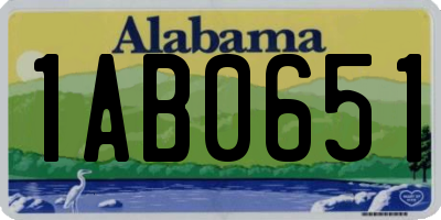 AL license plate 1AB0651