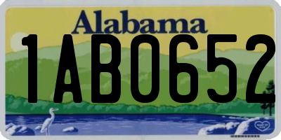 AL license plate 1AB0652