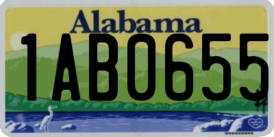 AL license plate 1AB0655