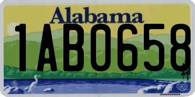 AL license plate 1AB0658
