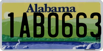 AL license plate 1AB0663