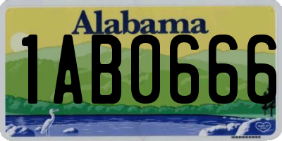 AL license plate 1AB0666