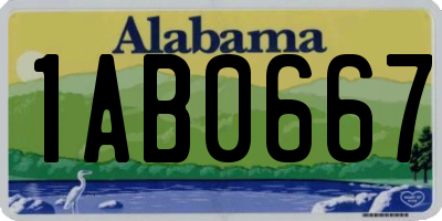 AL license plate 1AB0667