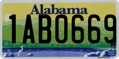 AL license plate 1AB0669