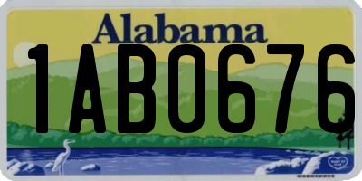 AL license plate 1AB0676