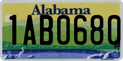 AL license plate 1AB0680