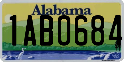 AL license plate 1AB0684