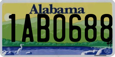 AL license plate 1AB0688